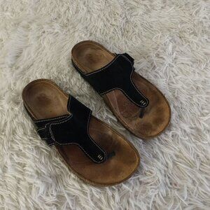 Clarks Women's Leather Thong Sandals Size 9 Suede Soft